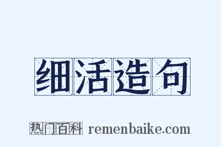 细活造句是什么意思的图片